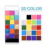 Масляні фарби для обличчя на водній основі безпечні для шкіри, набір для малювання бодіарт, 20 кольорів Люкс качество!+