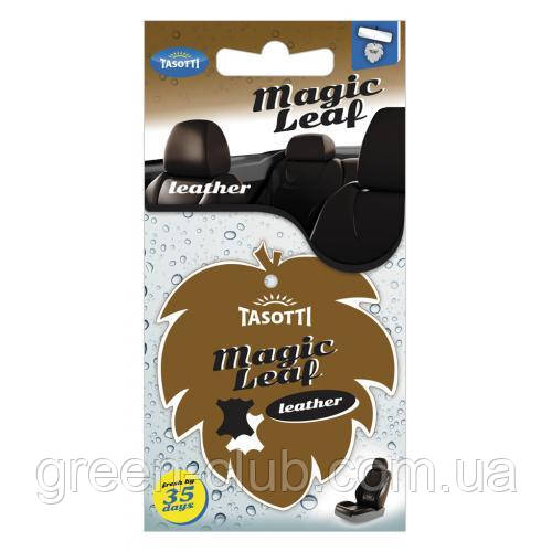 Ароматизатор сухий листочок Tasotti/Magic Leaf"/Leather (113320)