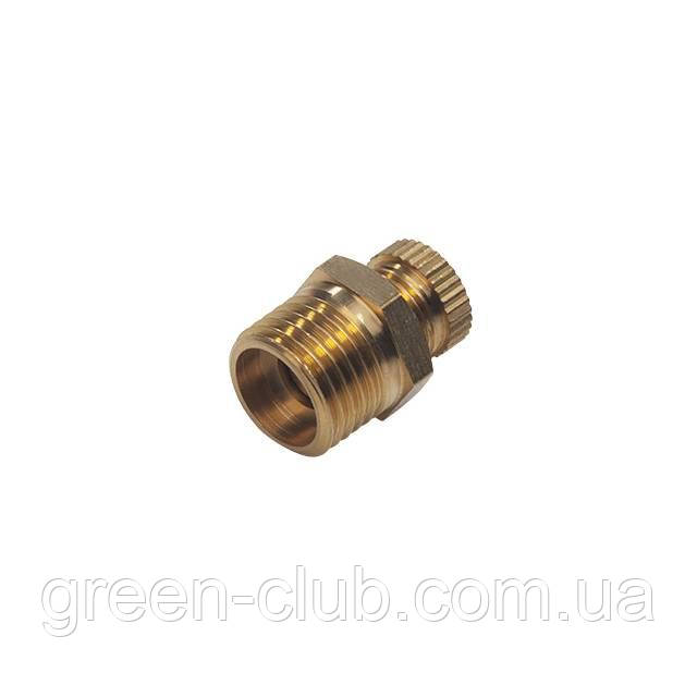 Клапан зливний латунний для компресорів, 1/4 ", круглий вентиль