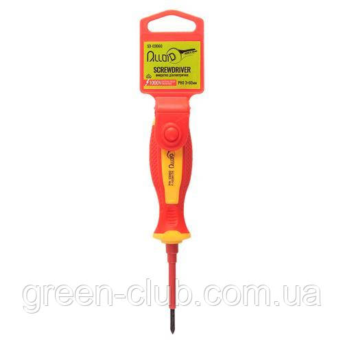 Alloid. Викрутка діелектрична 1000 В, VDE хрест PH0 3х60 мм (SD-03060) (SD-03060), фото 1