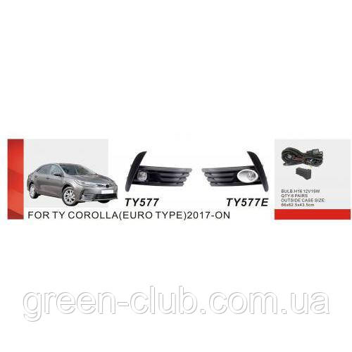 Фари дод.модель Toyota Corolla 2016-18/TY-577E-A/H11-12V55W/ел.дрібка (TY-577E-A)