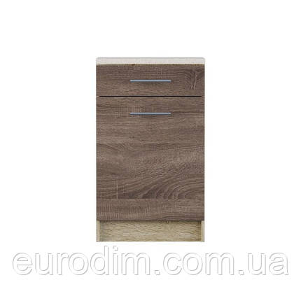 Кухонний модуль нижній з шухлядою Еверест Еко 500 дуб сонома/трюфель (без стільниці) 50х46х82 см (DTM-2895), фото 2