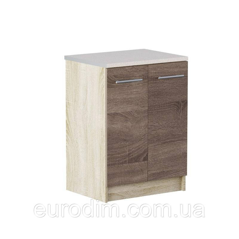 Кухонний модуль нижній Еверест Еко 600 дуб сонома/трюфель (без стільниці) 60х46х82 см (DTM-2898)