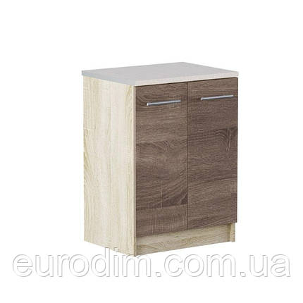 Кухонний модуль нижній Еверест Еко 600 дуб сонома/трюфель (без стільниці) 60х46х82 см (DTM-2898), фото 1