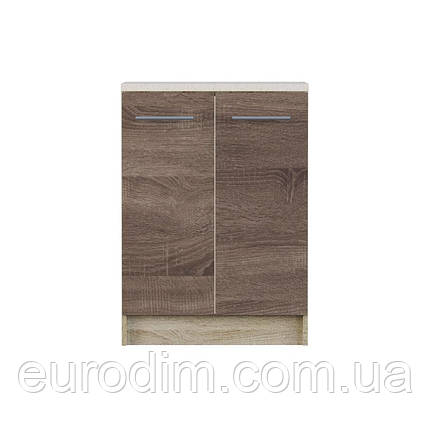 Кухонний модуль нижній Еверест Еко 600 дуб сонома/трюфель (без стільниці) 60х46х82 см (DTM-2898), фото 2