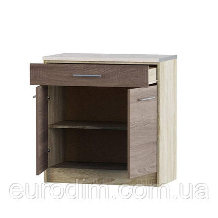 Кухонний модуль нижній з шухлядою Еверест Еко 800 дуб сонома/трюфель (без стільниці) 80х46х82 см (DTM-2910), фото 3