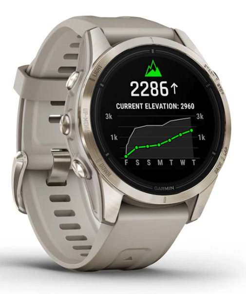 Смарт-годинник Garmin EPIX Pro Sapphire (42 mm), Soft gold with light sand silicone band