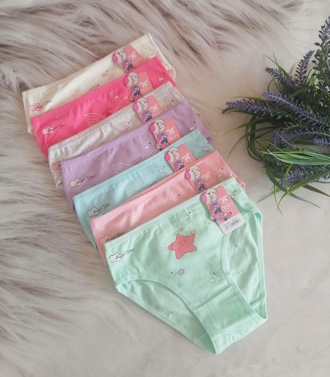 Дитячі бавовняні трусики для дівчинки з 4 до 14 років 7 кольорів, фото 1