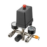 Пресостат 380 В (блок автоматики компресора) 10 bar у зборі INTERTOOL PT-9097