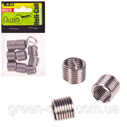 Alloid. Ремонтні нарізні вставки M12х1.75, 10 шт./пач. (РВ-1068) (РВ-1068)