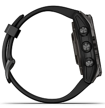 Смарт-годинник Garmin EPIX Pro Sapphire (42 mm), Carbon gray DLC titanium with black silicone band, фото 5
