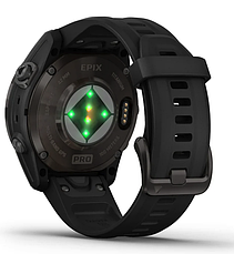 Смарт-годинник Garmin EPIX Pro Sapphire (42 mm), Carbon gray DLC titanium with black silicone band, фото 4
