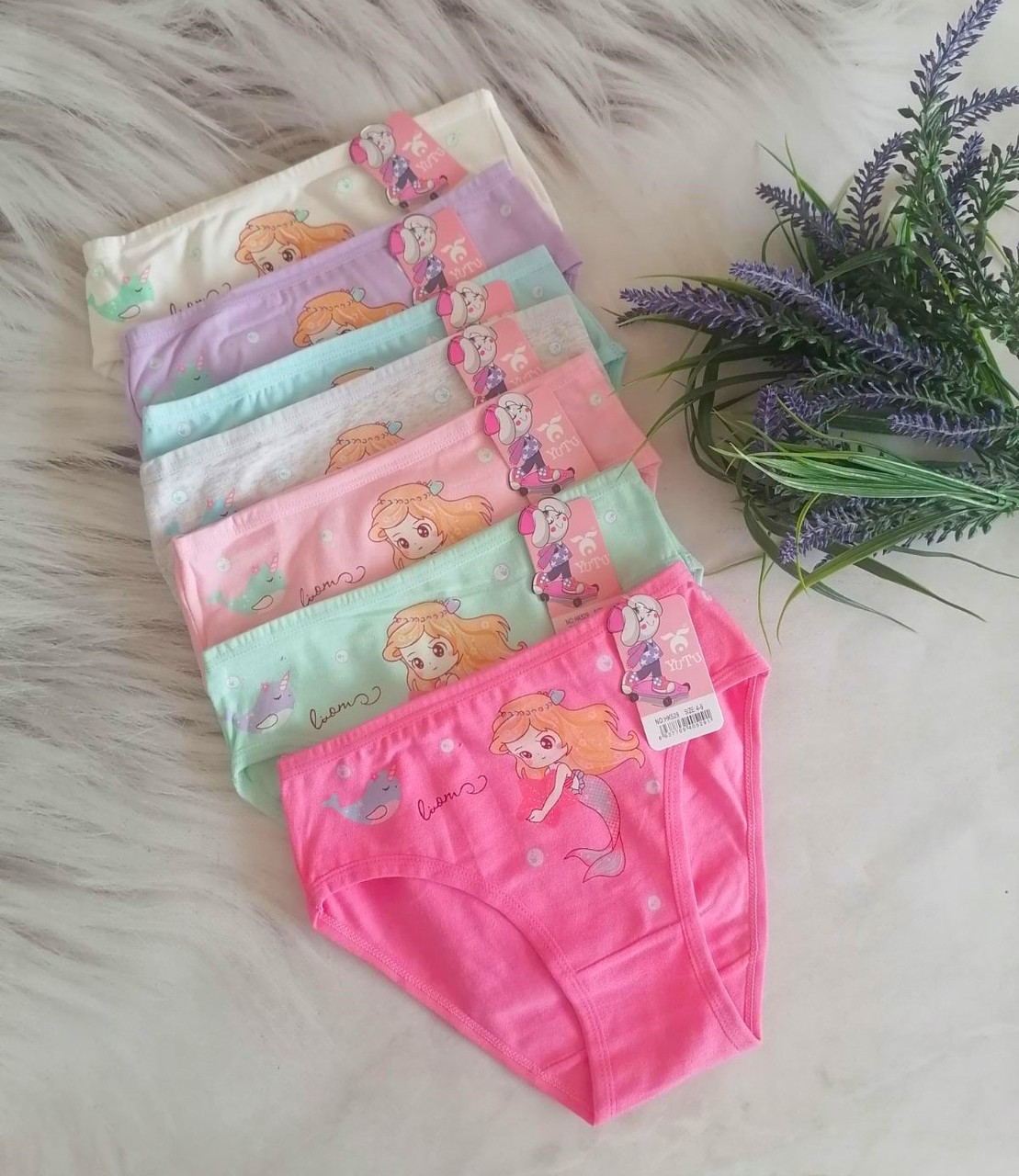 Дитячі бавовняні трусики для дівчинки з 4 до 14 років 7 кольорів, фото 1