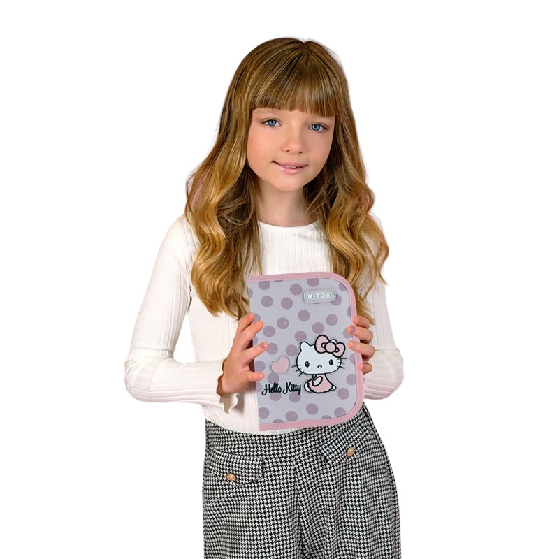 Пенал шкільний Kite Hello Kitty (1 відділення, 2 відвороти) HK24-622