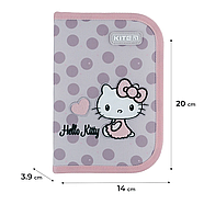 Пенал шкільний Kite Hello Kitty (1 відділення, 2 відвороти) HK24-622, фото 4