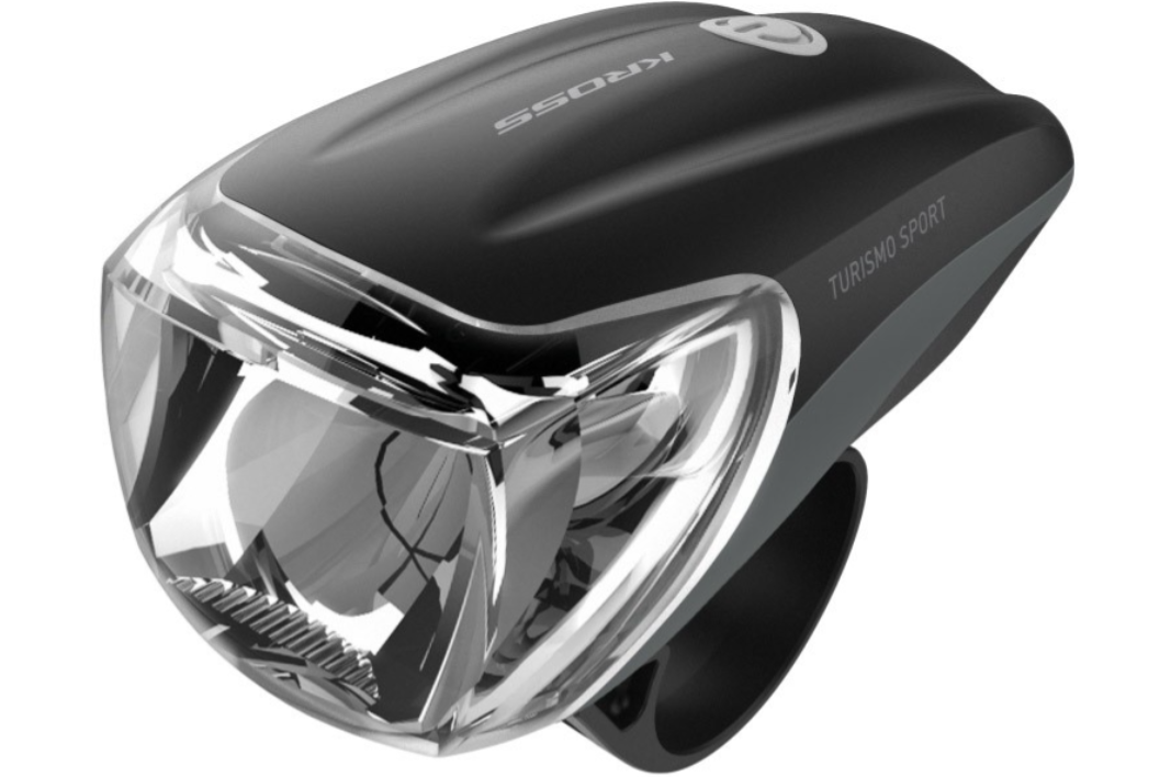 Ліхтар передній KROSS TURISMO Race /акумулятор/ LED 2.5W 180lm, чорний