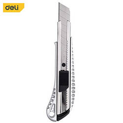 Нож Deli з висувним сегментним лезом 18 мм