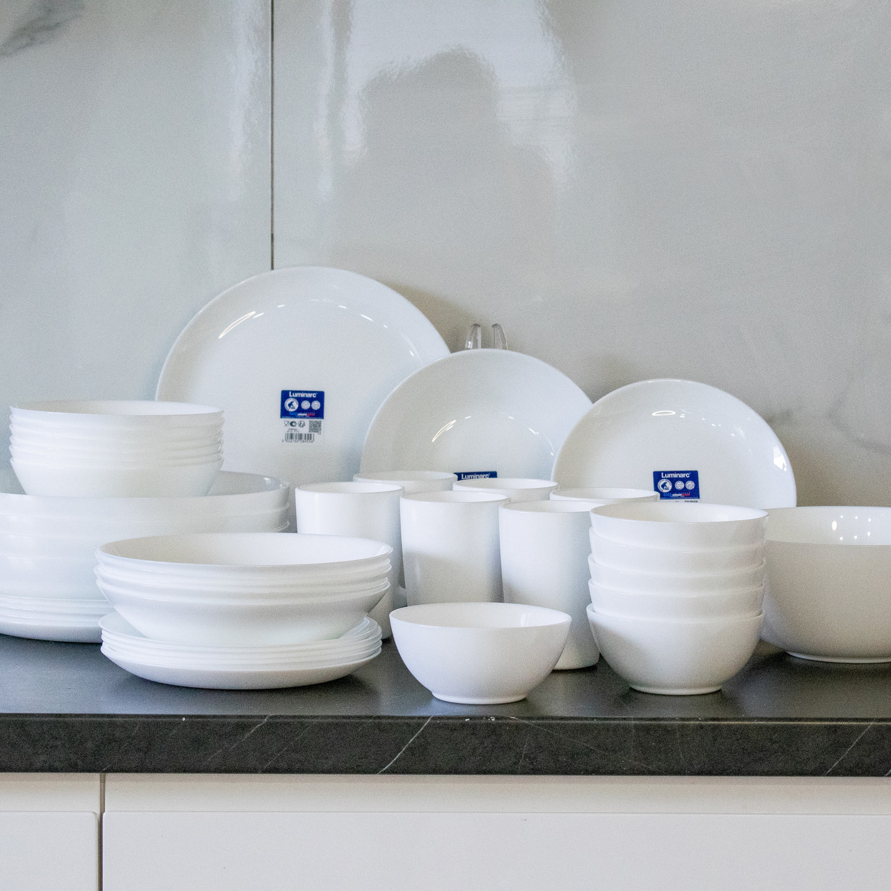 Набір посуду Luminarc Diwali White 41 предметів у тих тарі