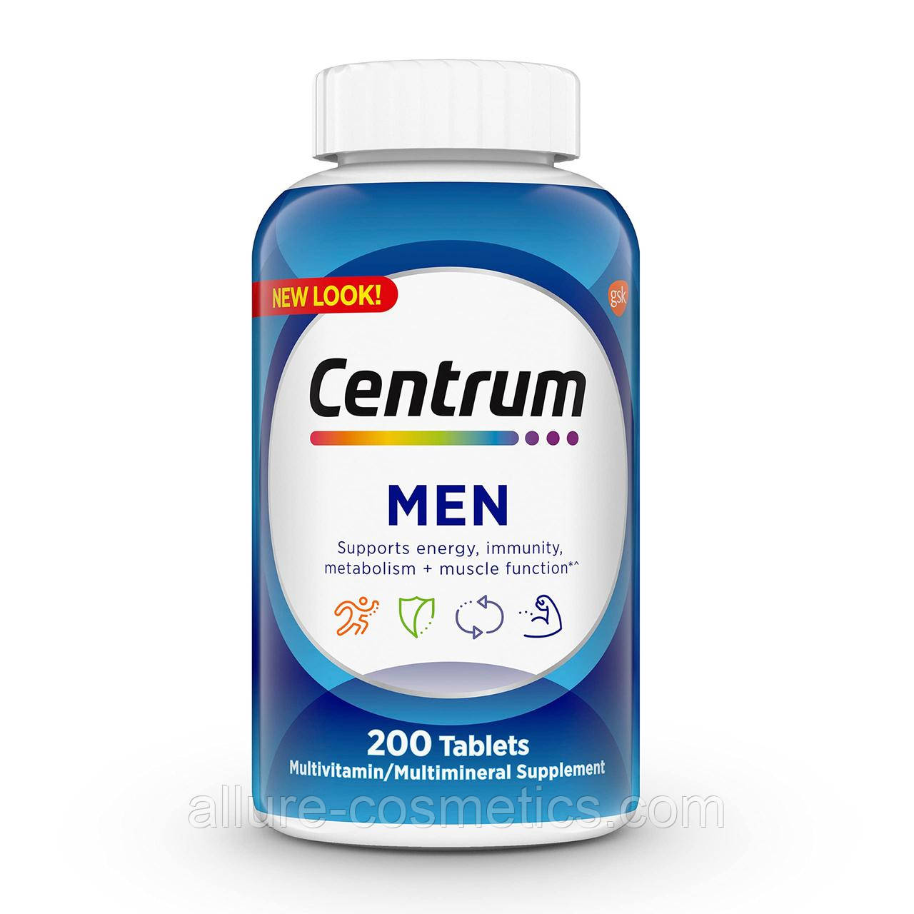 Мультивітаміни для чоловіків Centrum Multivitamin For Men&Multimineral Supplement 200 шт., фото 1