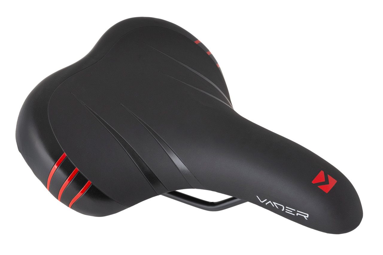 Сідло жіноче кросове MTB VADER VD1152 F-05, чорно-червоне