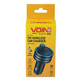 Модулятор FM, VOIN W-3301, 12-24 V 2 USB 3,1 A, Bluetooth 5.0, Hands-free, ambient light (W-3301), фото 3