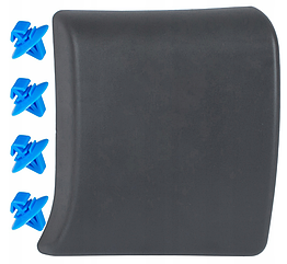 Renault Trafic II (01-13) ліва бічна планка молдинг на стійку (за передніми дверима) темно-сіра, Рено Трафік 2