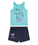 Дитячий костюм комплект Spirit на дівчинку р.98-104 - 2-4 роки,12254, майка + шорти, фото 2