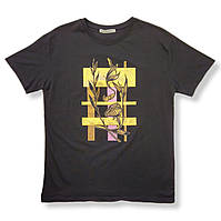 Футболка со стразами женская серая. S, M, L