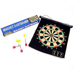 1722 Дартс магнітний, двосторонній, діаметр 17 см, 6 дротиків
