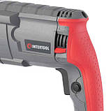 Перфоратор 1000 Вт, 3.5 Дж, 0-1300 об./хв, 0-5100 уд./хв, 3 режими, SDS plus INTERTOOL DT-0185, фото 7