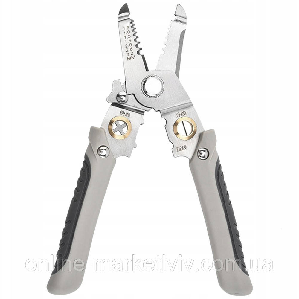 Інструмент для зачистки дротів, 0,8-3,2мм / Стріппер для кабелю / Кліщі для зняття ізоляції, фото 1