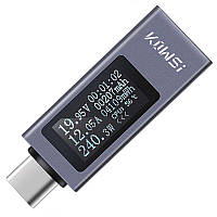 Многофункциональный USB тестер KOWSI KWS-2301C Type-C / ударопрочный / QC3.0 / 4-30V / 12A