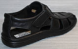 Сандалії чоловічі шкіряні на липучці від виробника модель АМТ04Л, фото 5