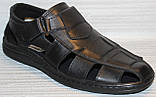 Сандалії чоловічі шкіряні на липучці від виробника модель АМТ04Л, фото 2