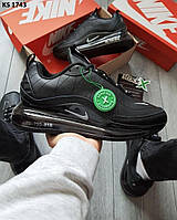 Кросівки чоловічі чорні шкіряні 44 45 Nike Air Max 720-818