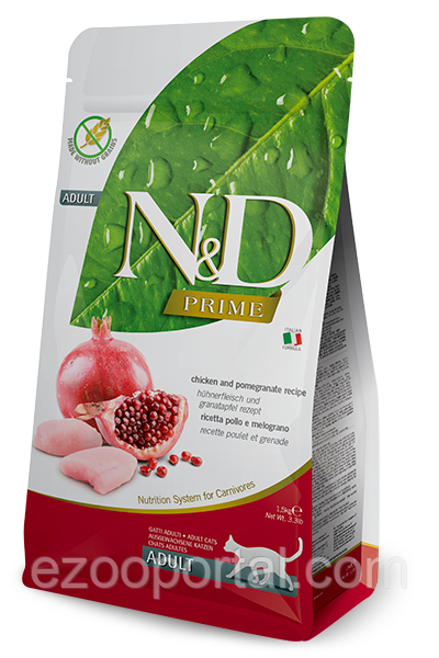 Сухий корм для котів Farmina N&D Grain Free Prime 5кг курка та гранат