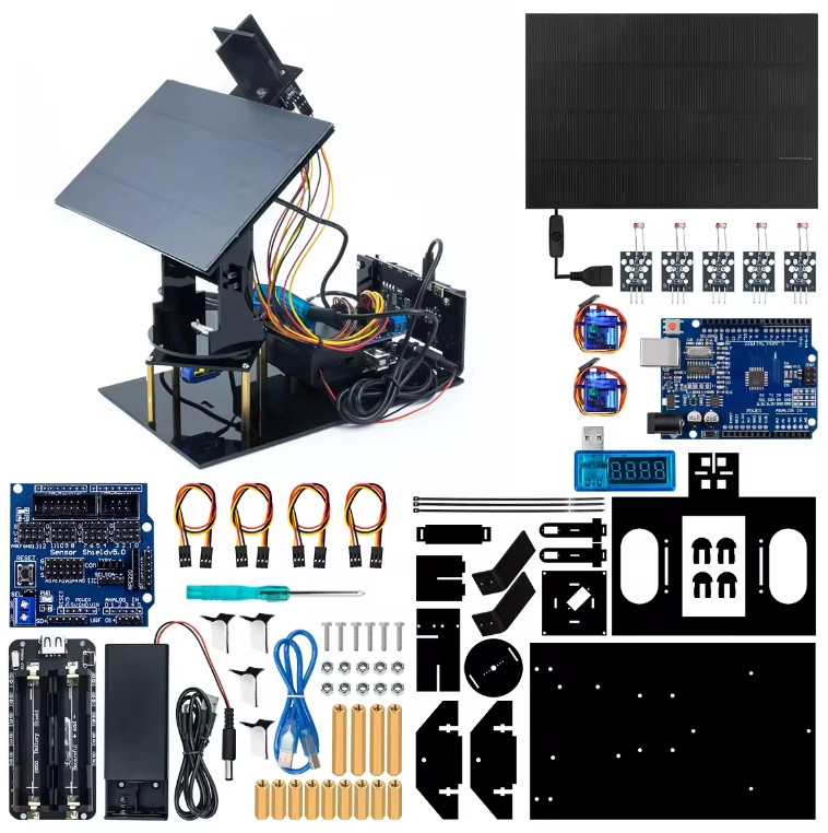 Навчальний комплект відстеження сонячної енергії Lafvin Solar Tracking System Kit Arduino, розумний трекер DIY