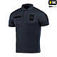 M-Tac чоловіча тактична літня футболка поло з велкро панелями для шевронів Elite Tactical Coolmax Dark Blue - фото 3 - id-p2268154337