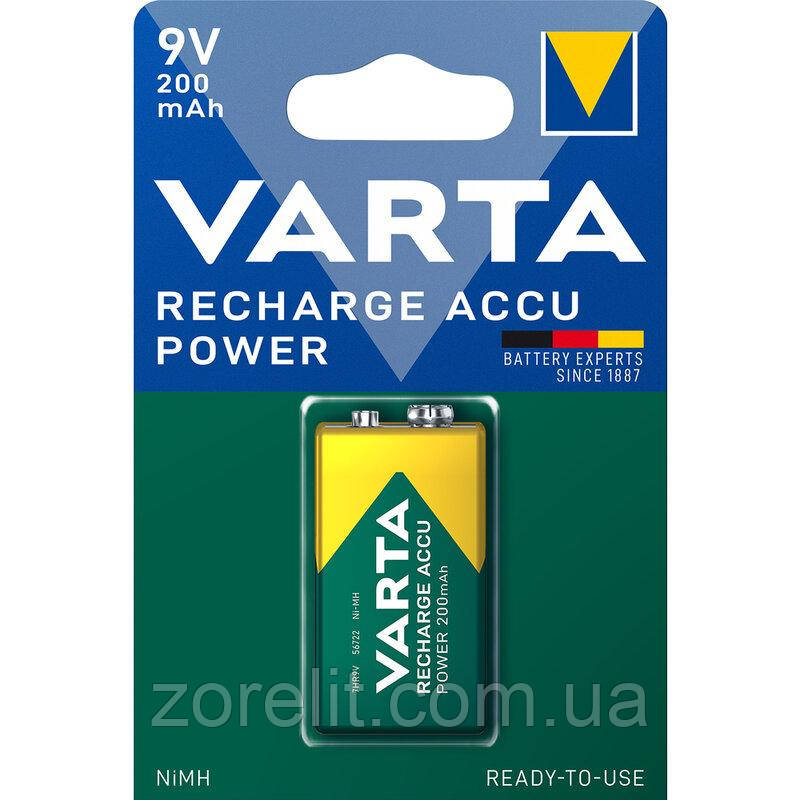 Акумулятор Varta 6HR61 Крона 200mAh Ni-MH, блістер 1 шт, фото 1