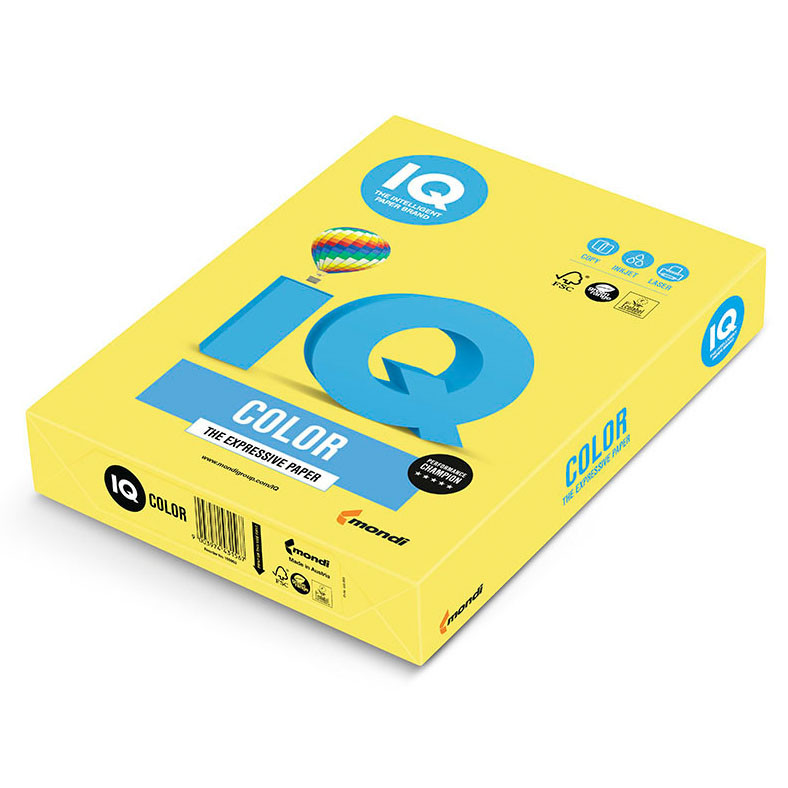 Папір кольоровий А4 IQ Color CY39 жовтий