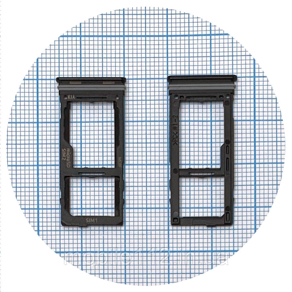 Тримач SIM картки Samsung Galaxy M52 5G M526B (чорний 2 Sim (1 Sim + Micro SD)), фото 1