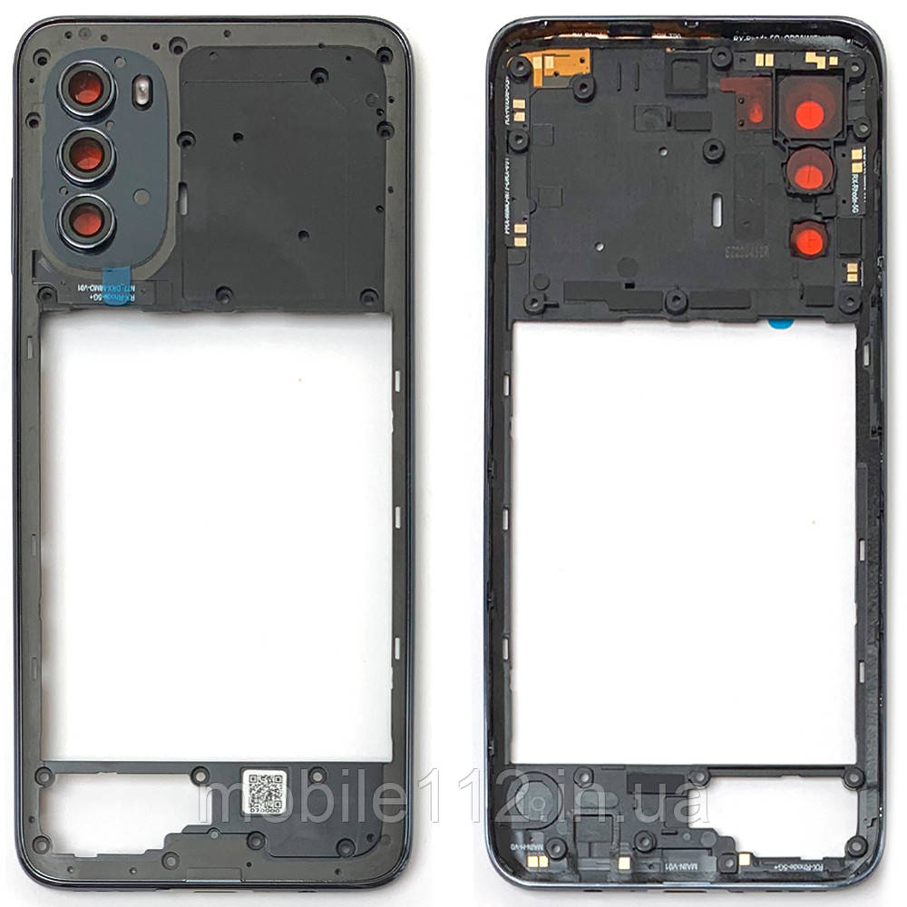 Рамка корпусу Motorola Moto G82 сіра оригінал Китай зі склом камери