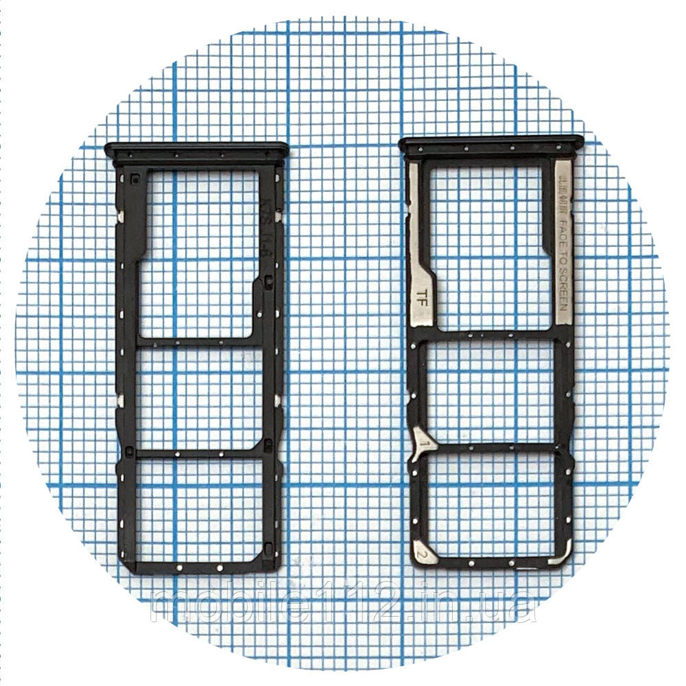 Тримач SIM карти Xiaomi Redmi Note 11, Redmi Note 11S (сірий на 2 SIM + MicroSD), фото 1