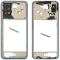 Рамка корпусу Oppo A52, A72, A92 (фіолетова зі склом камери)