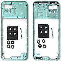 Рамка корпусу Realme 8i (зелена зі склом камери)
