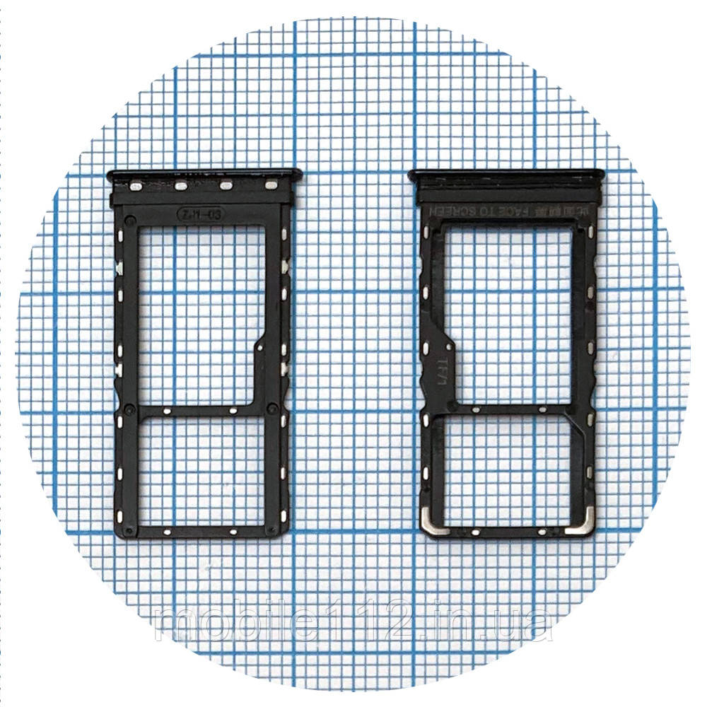 Тримач SIM карти та карти пам'яті Xiaomi Mi A3, Mi CC9e (сірий 2 SIM (1 SIM + Micro SD)), фото 1