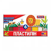 Пластилін 1 Вересня Zoo Land 6 кол 120г 540512