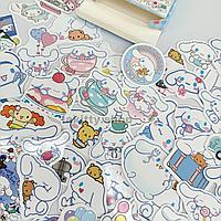 Милі стікери Cinnamoroll 60 штук. Набір наліпок в коробці