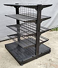 Торгові двосторонні (острівні) стелажі "Wanzl" 140х100 см., Б/у, фото 3