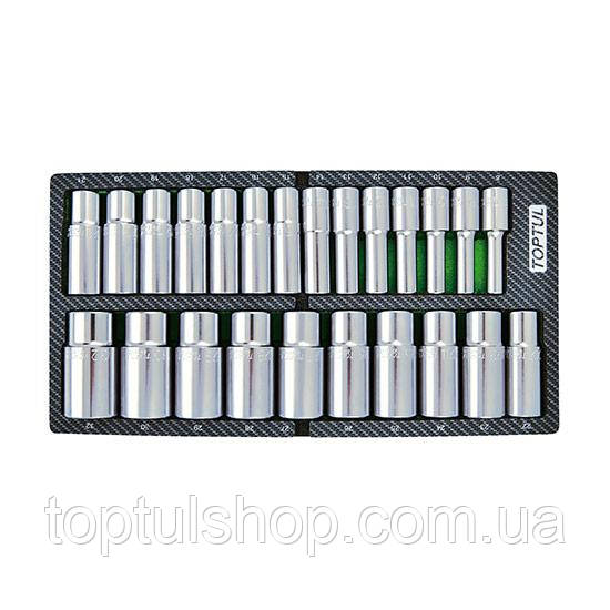 Набор длинных торцевых головок 1/2" 8-32мм 24ед. (в ложементе, тип A ...
